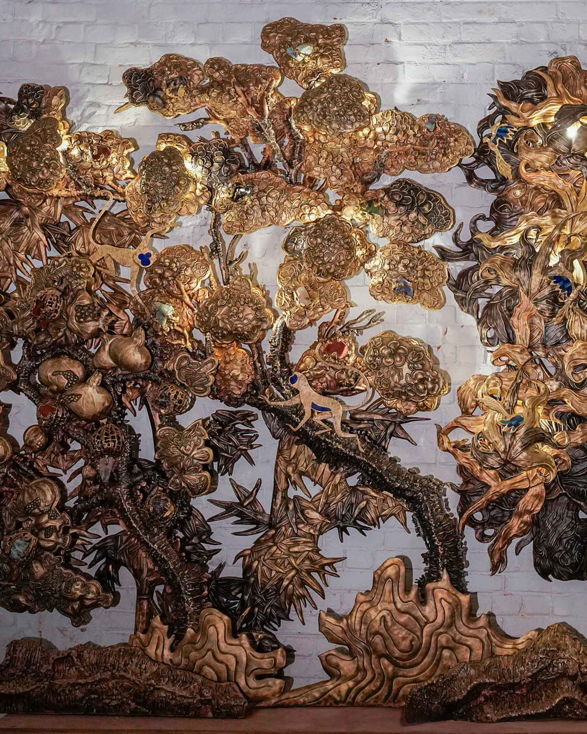 Golden Garden of Life Wall Panel
