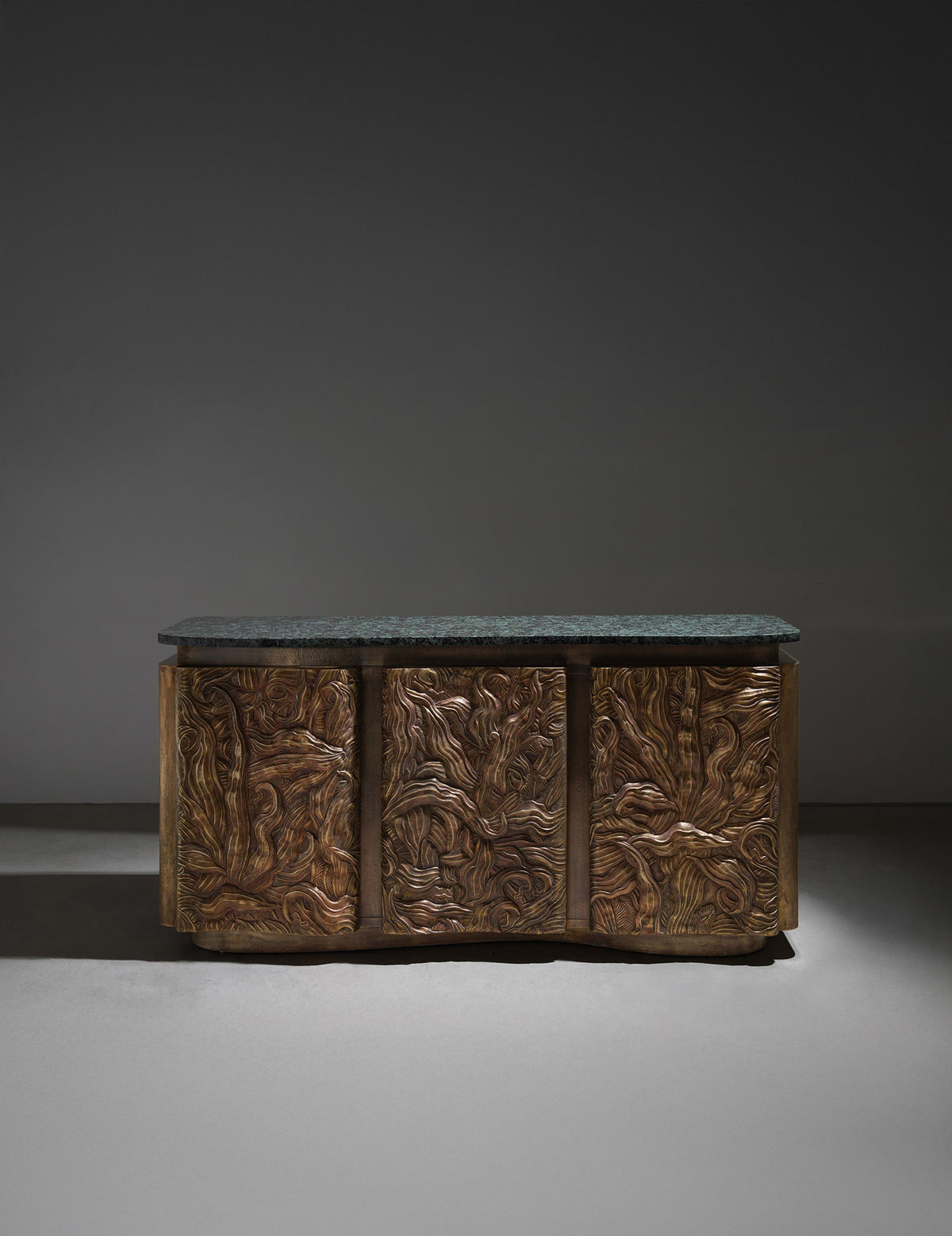 Golden Molten Tree Cabinet