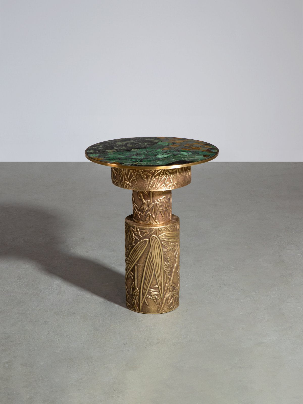Golden Bamboo Side Table